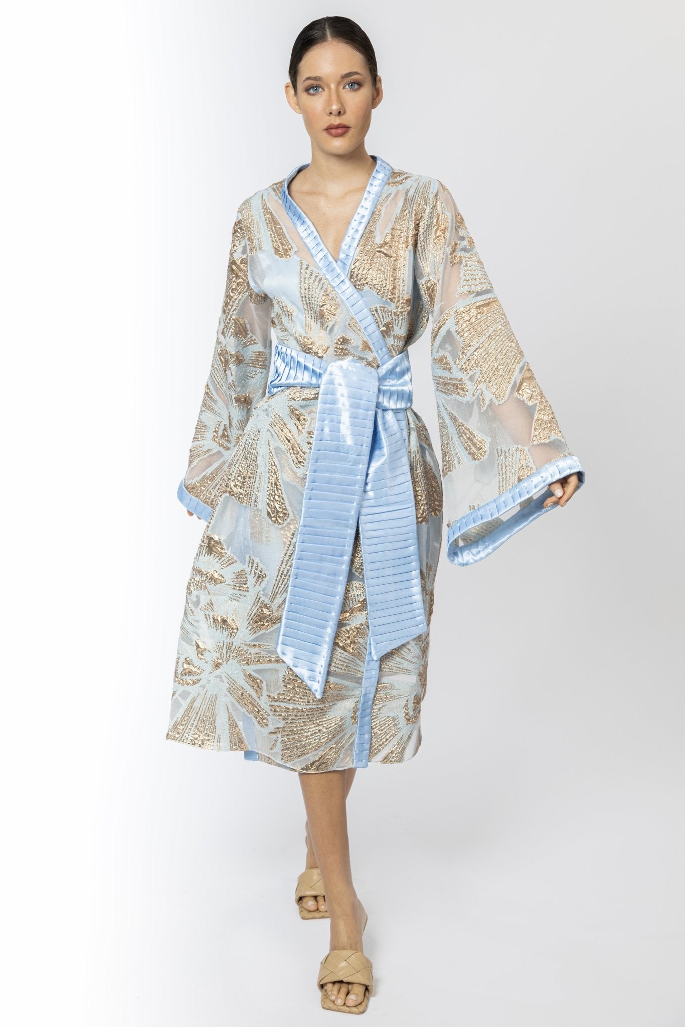 The Agustina Wrap Dress | Sky Blue – Darcé
